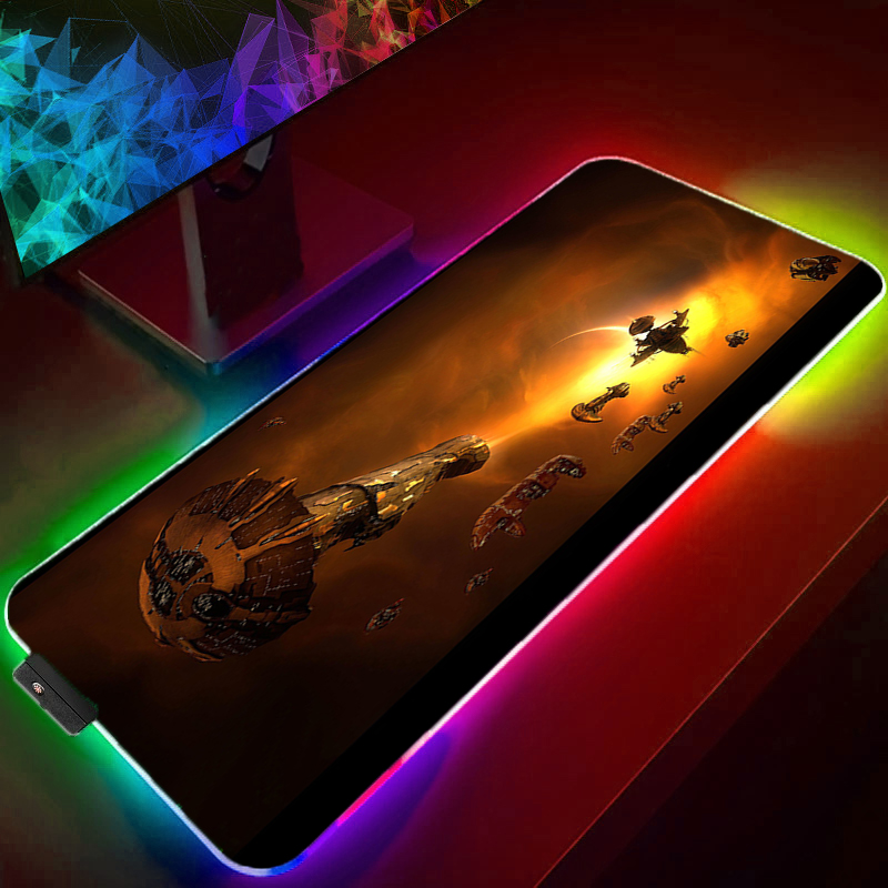 Laptop Accessories Online - Alfombrilla de ratón RGB para jugadores,