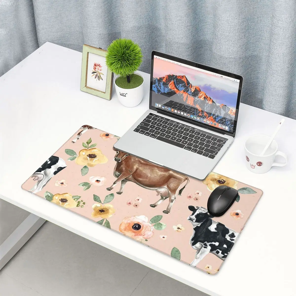Yellow Laptop Accessories - Alfombrilla grande para ratón con diseño