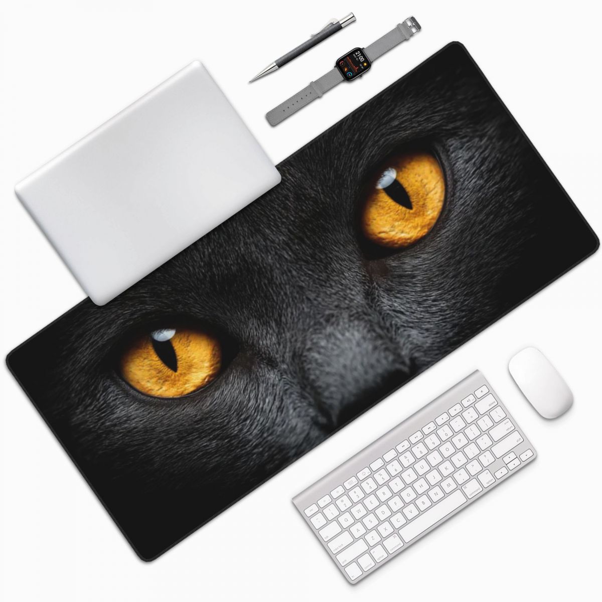 Yellow Laptop Accessories - Alfombrilla grande para ratón con cara
