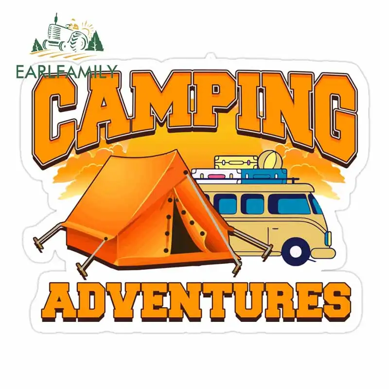 Yellow Laptop Accessories - EARLFAMILY Camping aventuras pegatinas de coche