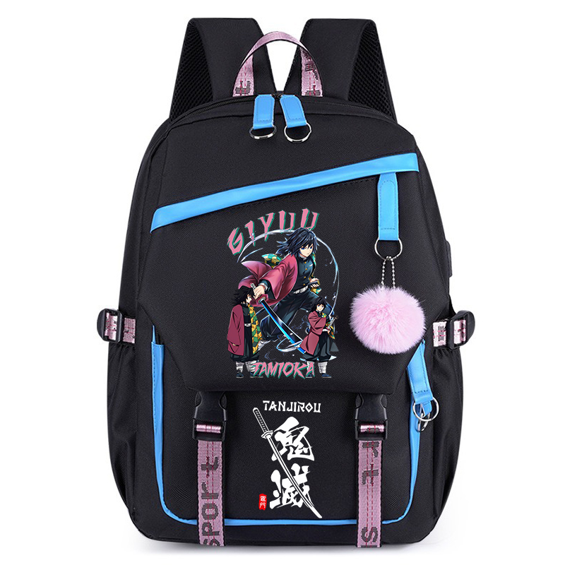 Laptop Accessories Organizer Bag - Mochila Escolar Demon Slayer con Personajes