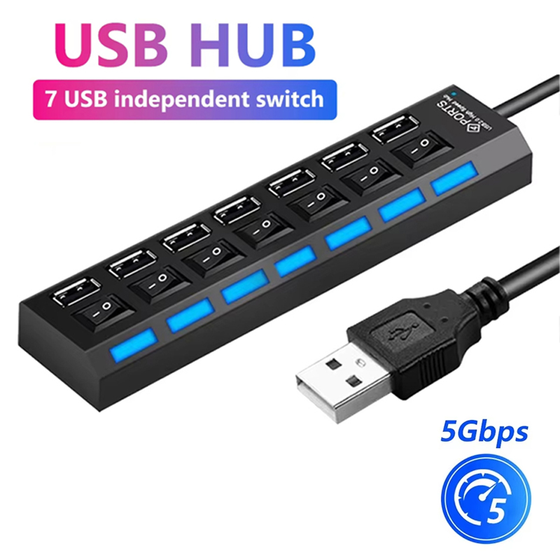 Laptop Accessories And Parts - Divisor Hub USB 2,0 de 7