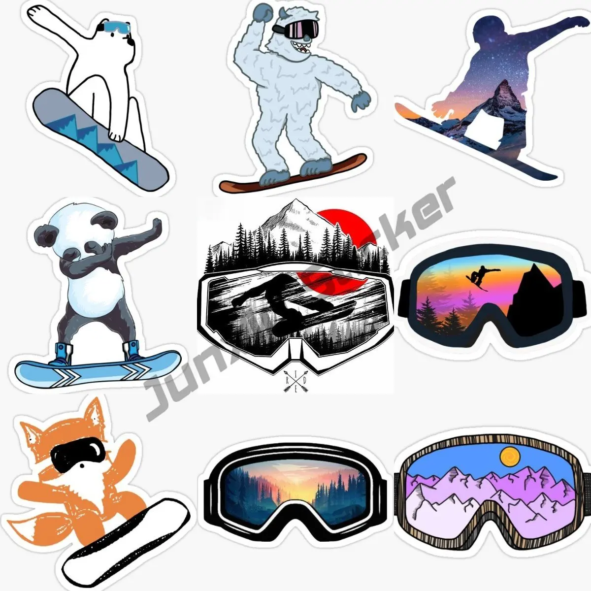 Laptop Accessories Online - Máscara de Snowboard con personalidad, pegatina