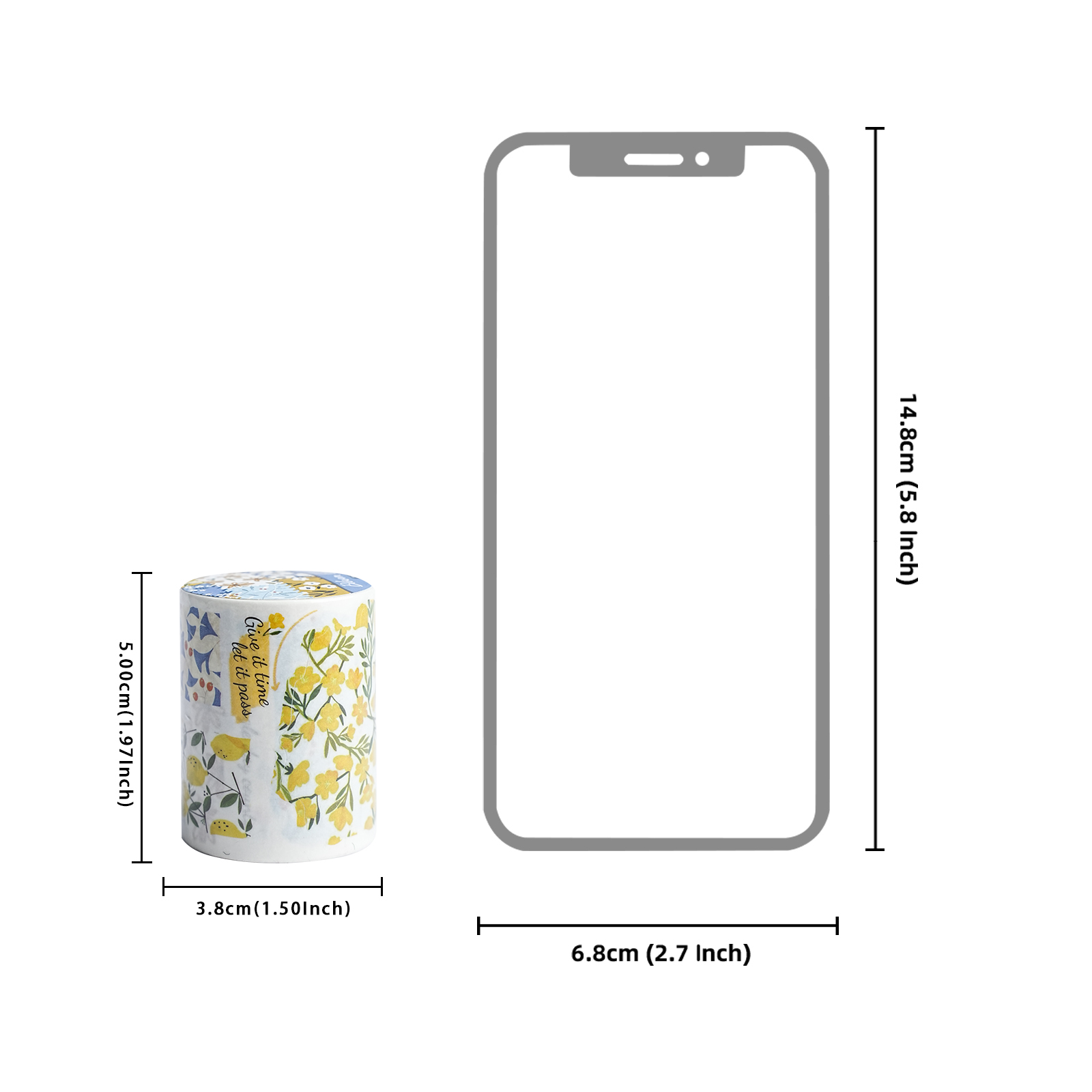 Cinta decorativa floral Etori  - Yellow Laptop Accessories reseña y precio