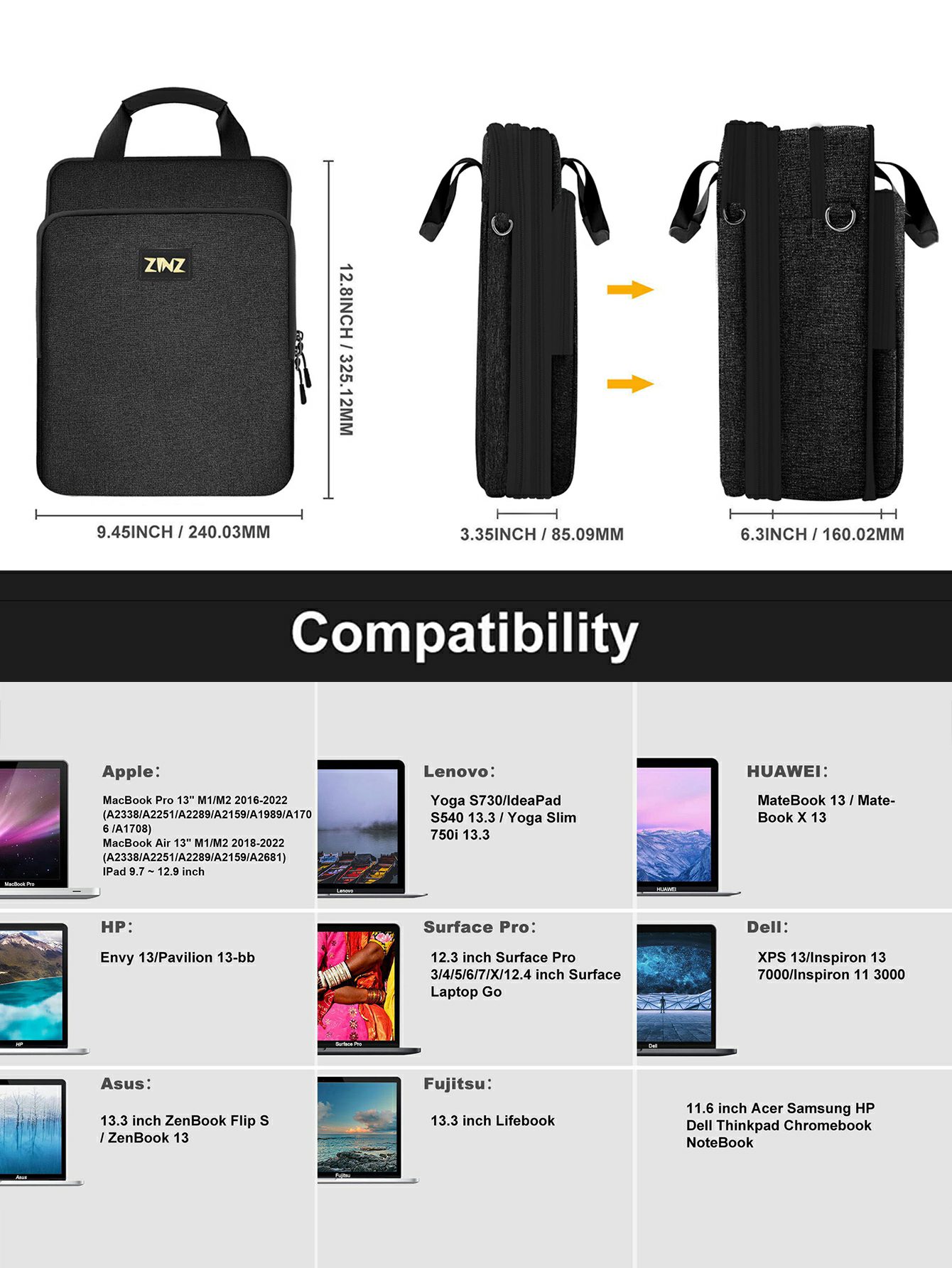 Bolso de hombro para portátil  - Laptop Accessories Organizer Bag reseña y precio