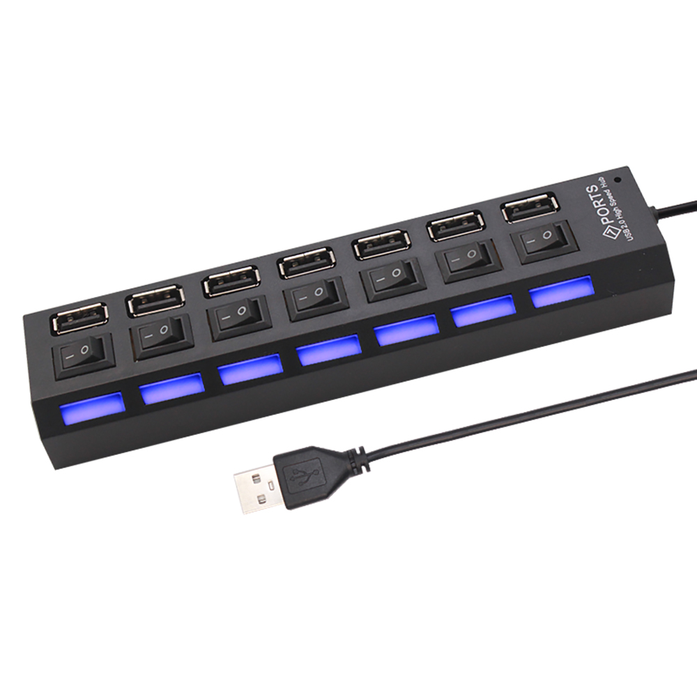 Divisor Hub USB 2,0 de 7 puert - Laptop Accessories And Parts reseña y precio
